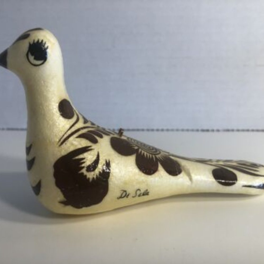 Vintage Mexican Folk Art De Sela Dove Bird